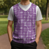 Poni Hawaii Breadfruit Palaka Motifs Christmas Knitted V-Neck Vest LT14 - Polynesian Pride