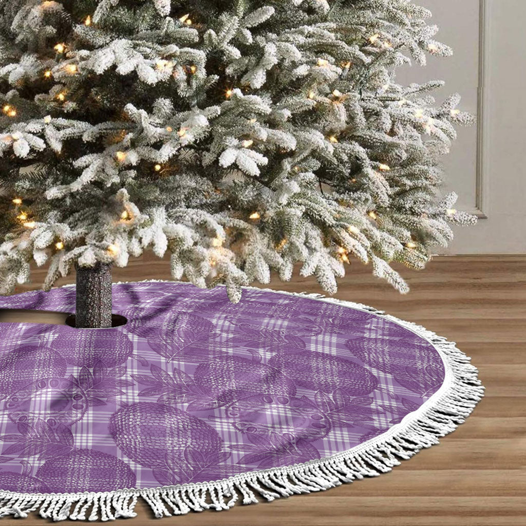 Poni Hawaii Breadfruit Palaka Motifs Tree Skirt LT14 - Polynesian Pride