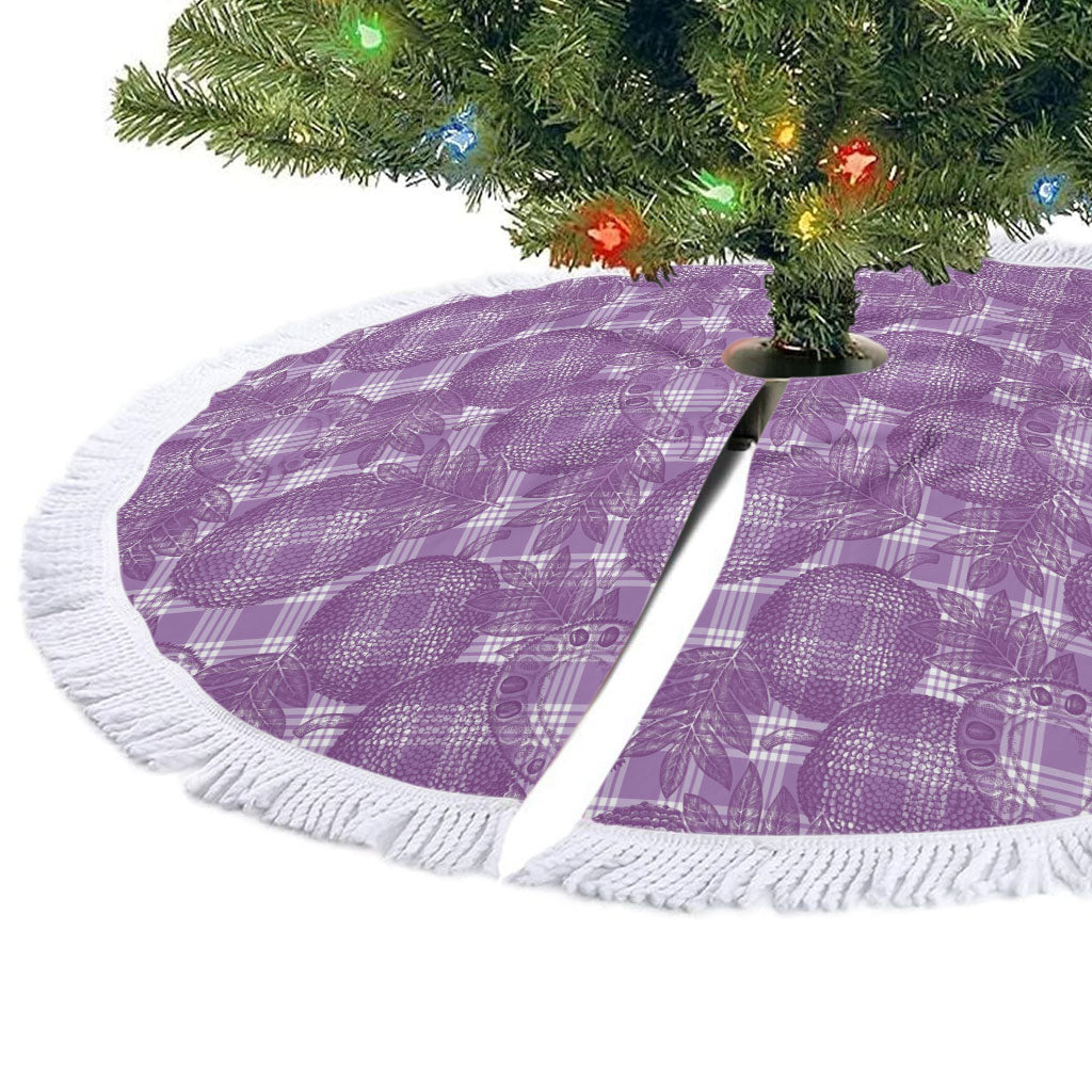 Poni Hawaii Breadfruit Palaka Motifs Tree Skirt LT14 - Polynesian Pride