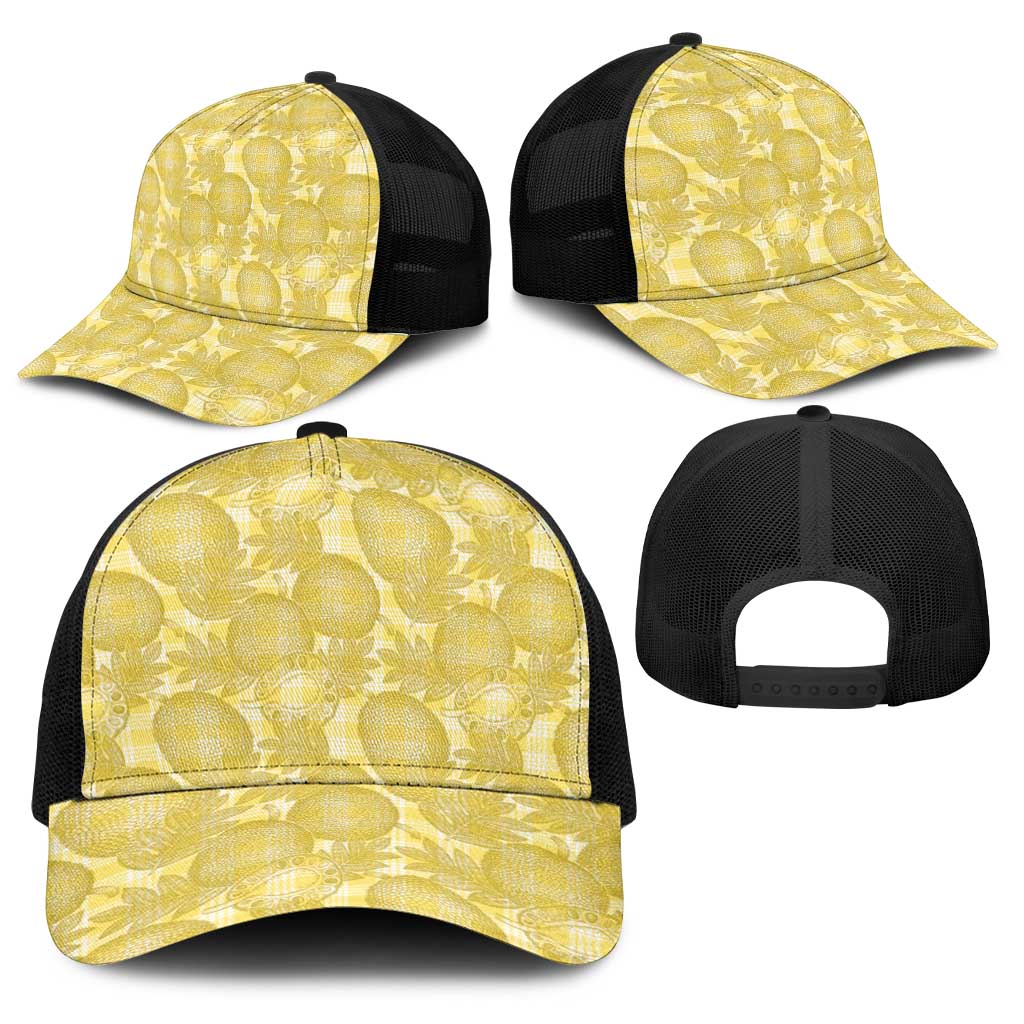 Melemele Hawaii Breadfruit Palaka Motifs Baseball Net Cap