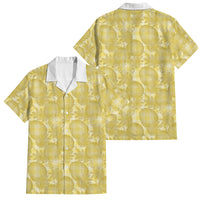 Melemele Hawaii Breadfruit Palaka Motifs Family Matching Long Sleeve Bodycon Dress and Hawaiian Shirt LT14 Dad's Shirt - Short Sleeve Yellow - Polynesian Pride
