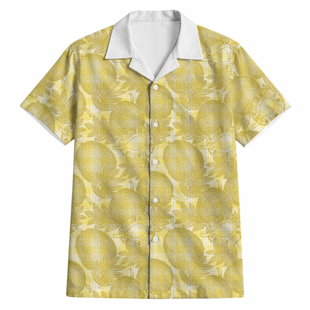 Melemele Hawaii Breadfruit Palaka Motifs Hawaiian Shirt LT14 Yellow - Polynesian Pride