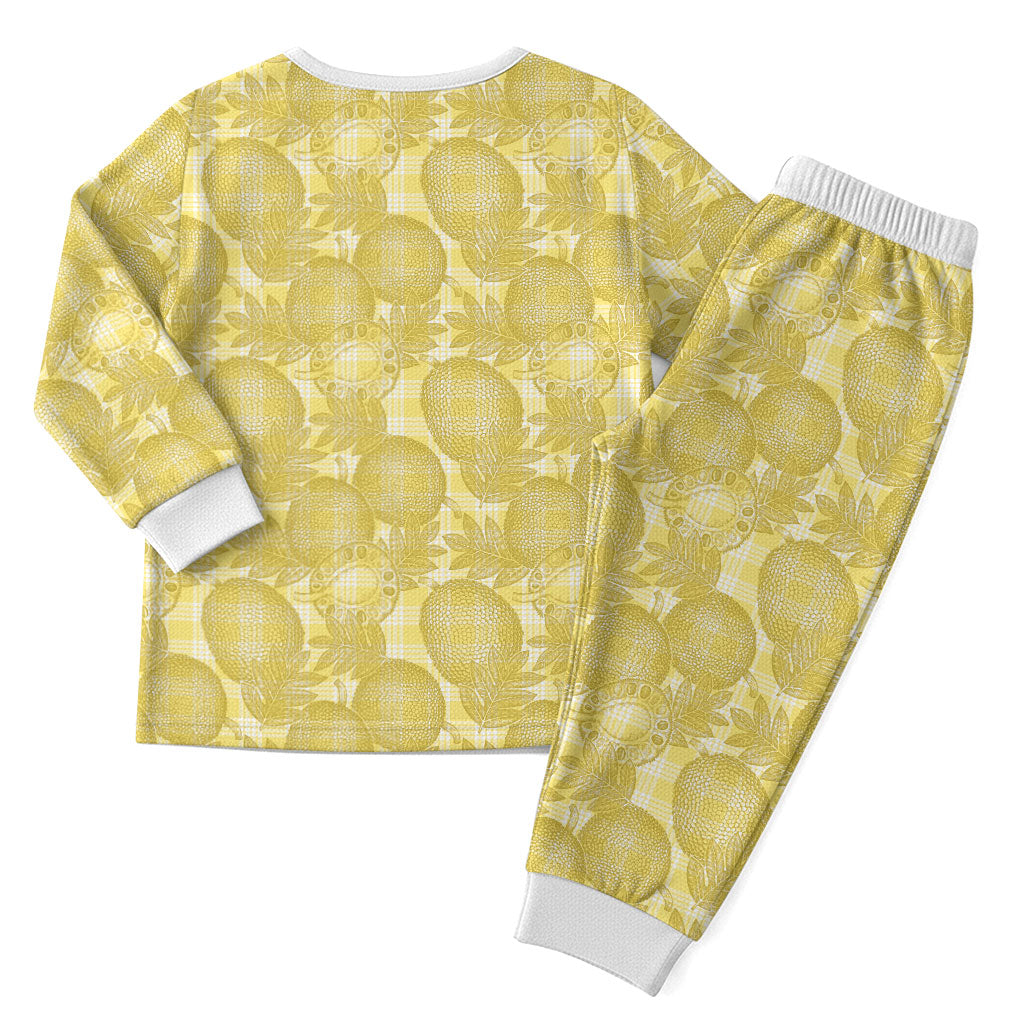 Melemele Hawaii Breadfruit Palaka Motifs Christmas Pajama Set LT14 - Polynesian Pride