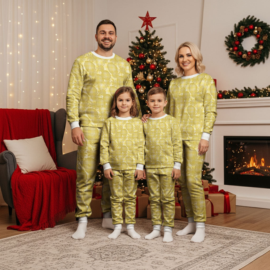 Melemele Hawaii Breadfruit Palaka Motifs Christmas Pajama Set LT14 - Polynesian Pride