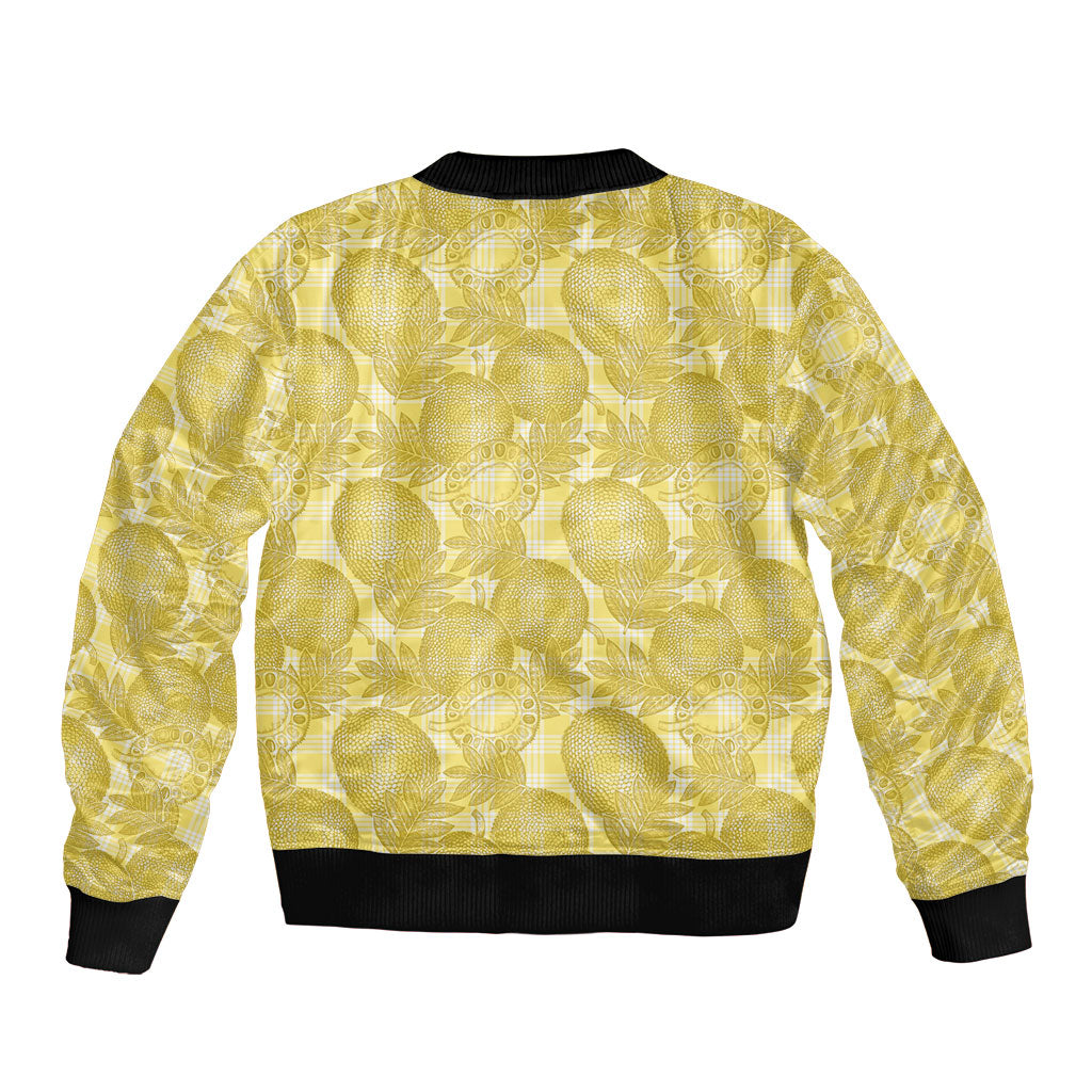 Melemele Hawaii Breadfruit Palaka Motifs Sleeve Zip Bomber Jacket LT14 - Polynesian Pride