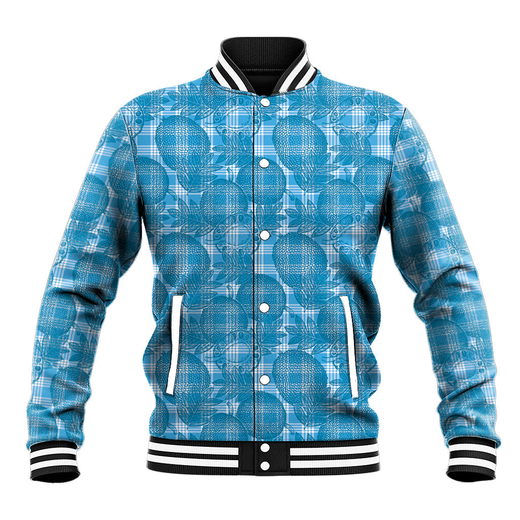 Polu Hawaii Breadfruit Palaka Motifs Baseball Jacket