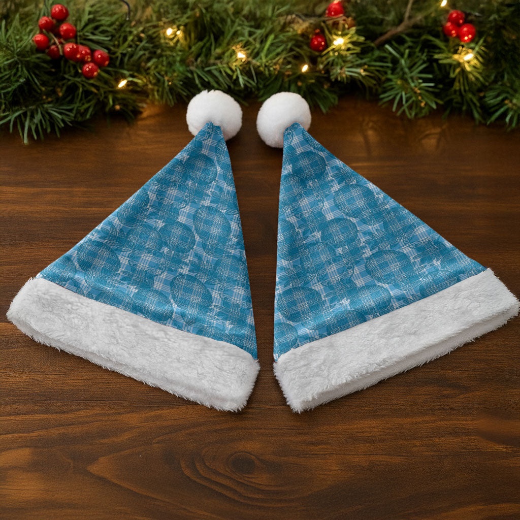 Polu Hawaii Breadfruit Palaka Motifs Christmas Santa Hat LT14 - Polynesian Pride