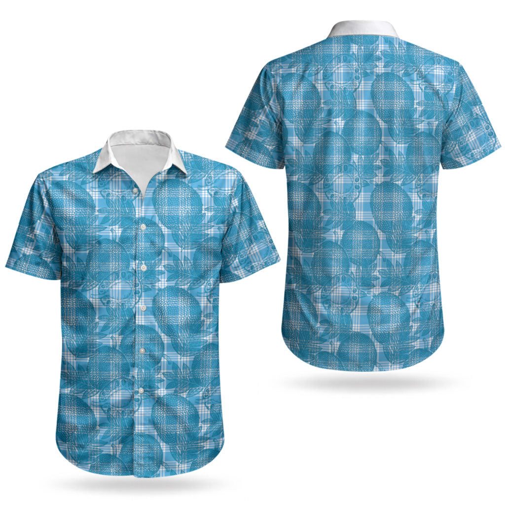 Polu Hawaii Breadfruit Palaka Motifs Couples Matching Summer Maxi Dress and Hawaiian Shirt LT14 - Polynesian Pride
