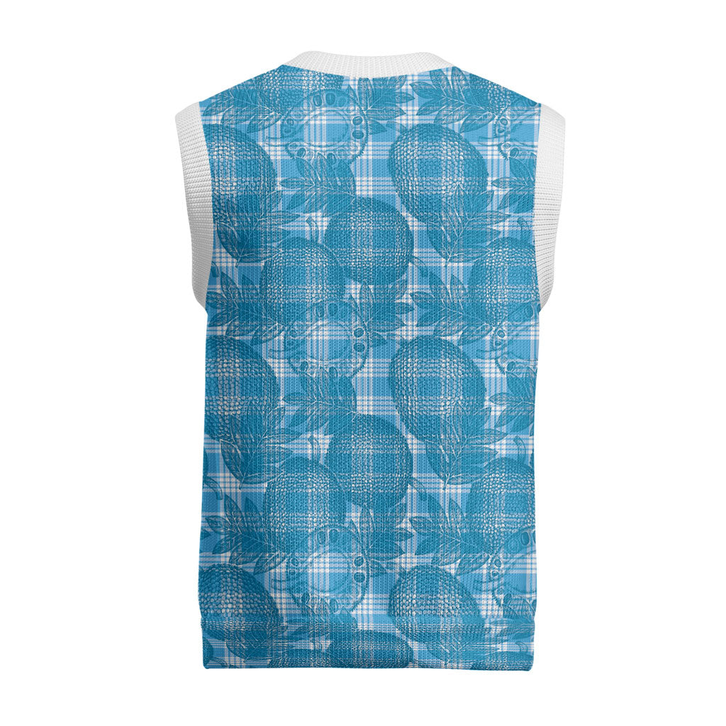 Polu Hawaii Breadfruit Palaka Motifs Christmas Knitted V-Neck Vest LT14 - Polynesian Pride