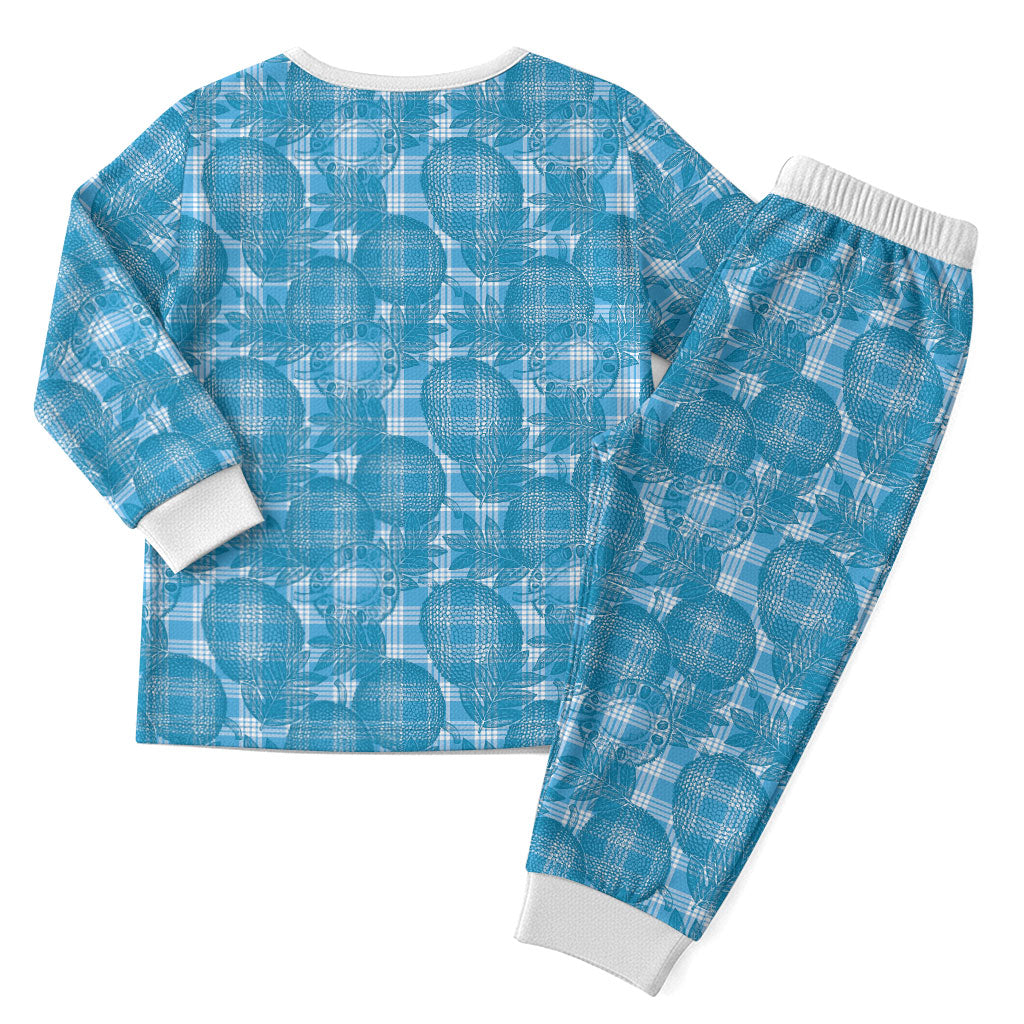 Polu Hawaii Breadfruit Palaka Motifs Christmas Pajama Set LT14 - Polynesian Pride