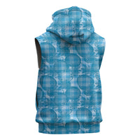 Polu Hawaii Breadfruit Palaka Motifs Sleeveless Zip Hoodie LT14 - Polynesian Pride