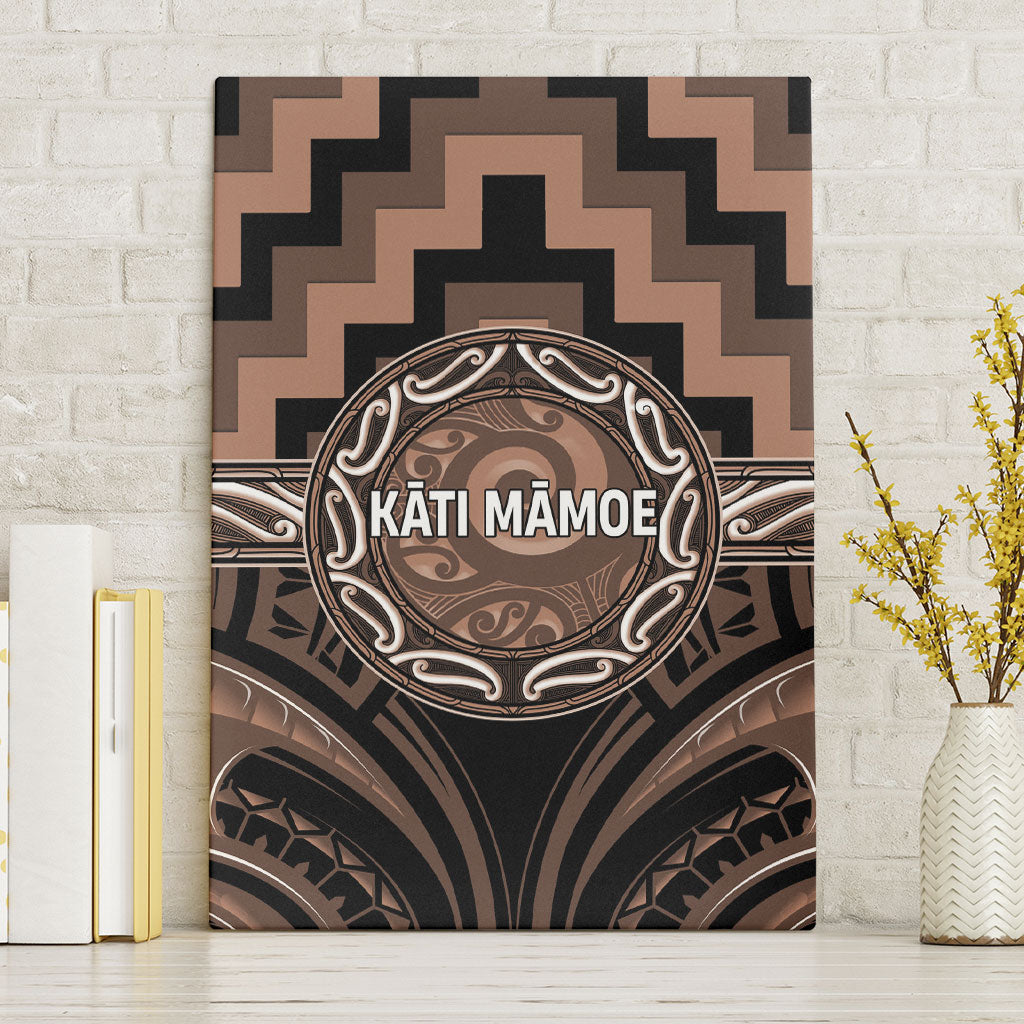 Aotearoa Kati Mamoe Canvas Wall Art Maori Iwi Poutama Puhoro Tattoo