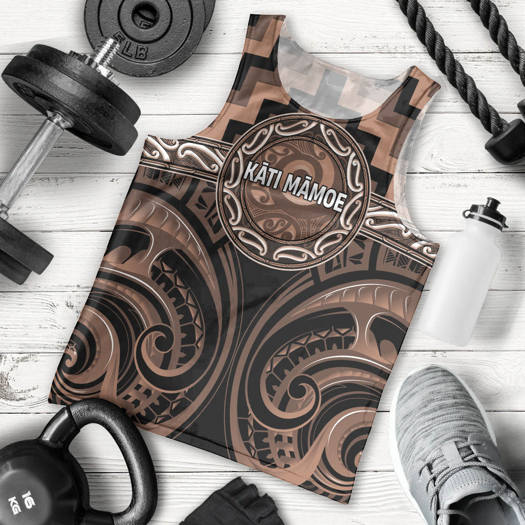 Aotearoa Kati Mamoe Personalised Men Tank Top Maori Iwi Poutama Puhoro Tattoo LT14 - Polynesian Pride
