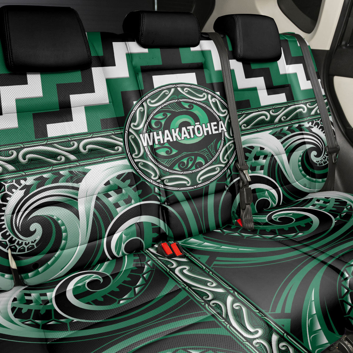 Aotearoa Whakatohea Back Car Seat Cover Maori Iwi Poutama Puhoro Tattoo LT14 - Polynesian Pride