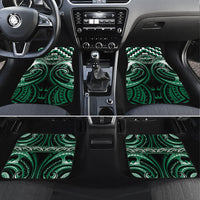 Aotearoa Whakatohea Personalised Car Mats Maori Iwi Poutama Puhoro Tattoo LT14 Set 4pcs Green - Polynesian Pride