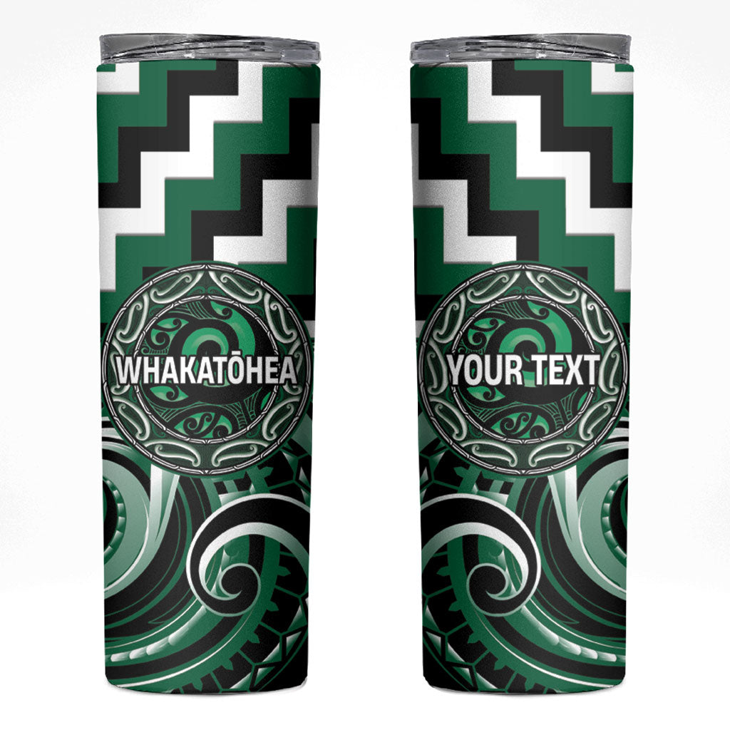 Aotearoa Whakatohea Personalised Skinny Tumbler Maori Iwi Poutama Puhoro Tattoo