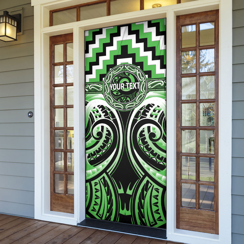 Aotearoa Ngati Awa Personalised Door Cover Maori Iwi Poutama Puhoro Tattoo LT14 - Polynesian Pride