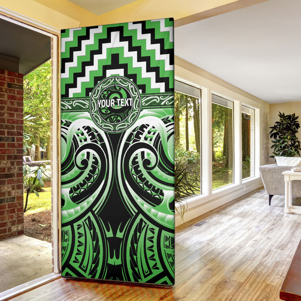 Aotearoa Ngati Awa Personalised Door Cover Maori Iwi Poutama Puhoro Tattoo LT14 - Polynesian Pride
