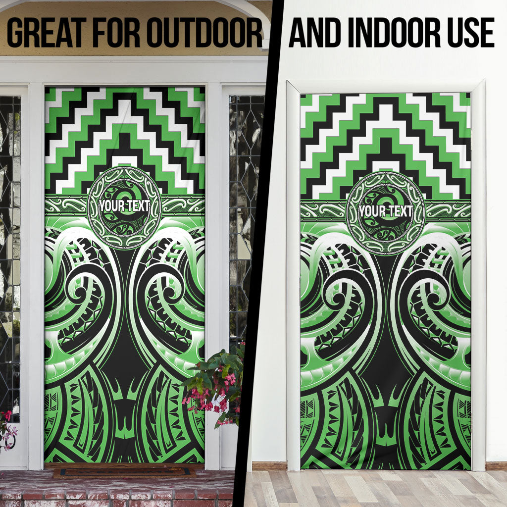 Aotearoa Ngati Awa Personalised Door Cover Maori Iwi Poutama Puhoro Tattoo LT14 - Polynesian Pride