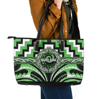 Aotearoa Ngati Awa Leather Tote Bag Maori Iwi Poutama Puhoro Tattoo LT14 - Polynesian Pride