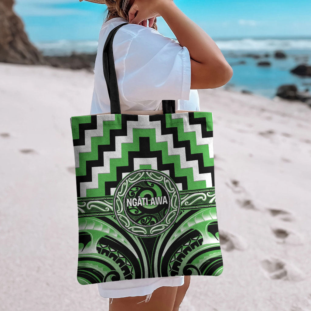 Aotearoa Ngati Awa Tote Bag Maori Iwi Poutama Puhoro Tattoo LT14 - Polynesian Pride