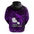 French Polynesia Tahiti Hoodie Polynesian Shark Tattoo With Hibiscus Purple Version LT14 - Polynesian Pride