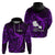 French Polynesia Tahiti Hoodie Polynesian Shark Tattoo With Hibiscus Purple Version LT14 - Polynesian Pride