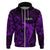 French Polynesia Tahiti Hoodie Polynesian Shark Tattoo With Hibiscus Purple Version LT14 Zip Hoodie Purple - Polynesian Pride