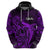 French Polynesia Tahiti Hoodie Polynesian Shark Tattoo With Hibiscus Purple Version LT14 - Polynesian Pride