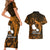 French Polynesia Tahiti Couples Matching Short Sleeve Bodycon Dress and Hawaiian Shirt Polynesian Shark Tattoo With Hibiscus Red Version LT14 - Polynesian Pride