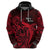 French Polynesia Bora Bora Hoodie Polynesian Shark Tattoo With Hibiscus Red Version LT14 - Polynesian Pride