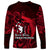 French Polynesia Bora Bora Long Sleeve Shirt Polynesian Shark Tattoo With Hibiscus Red Version LT14 - Polynesian Pride