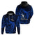 French Polynesia Bora Bora Hoodie Polynesian Shark Tattoo With Hibiscus Blue Version LT14 - Polynesian Pride