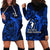 French Polynesia Bora Bora Hoodie Dress Polynesian Shark Tattoo With Hibiscus Blue Version LT14 - Polynesian Pride