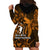 French Polynesia Bora Bora Hoodie Dress Polynesian Shark Tattoo With Hibiscus Red Version LT14 - Polynesian Pride