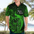 French Polynesia Bora Bora Hawaiian Shirt Polynesian Shark Tattoo With Hibiscus Green Version LT14 - Polynesian Pride