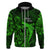 French Polynesia Bora Bora Hoodie Polynesian Shark Tattoo With Hibiscus Green Version LT14 Zip Hoodie Green - Polynesian Pride