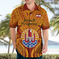 Personalised French Polynesia Hawaiian Shirt Coat Of Arms With Polynesian Plumeria LT14 - Polynesian Pride