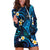 Tokelau Fakaofo Atoll Hoodie Dress Polynesian Tattoo Plumeria With Map