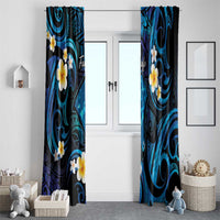 Tokelau Fakaofo Atoll Window Curtain Polynesian Tattoo Plumeria With Map