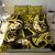 Tokelau Atafu Atoll Bedding Set Polynesian Tattoo Plumeria With Map