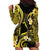 Tokelau Atafu Atoll Hoodie Dress Polynesian Tattoo Plumeria With Map