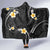 Black And Gray Hooded Blanket Curves Polynesian Tattoo Mix Plumeria Flowers