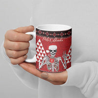 Personalized Hawaii Skull Christmas Ceramic Mug Mele Kalikimaka Hawaiian Kakau - Polynesian Pride