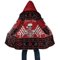Personalized Hawaii Skull Christmas Cloak Mele Kalikimaka Hawaiian Kakau - Polynesian Pride