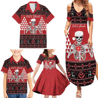 Personalized Hawaii Skull Christmas Family Matching Summer Maxi Dress and Hawaiian Shirt Mele Kalikimaka Hawaiian Kakau LT14 - Polynesian Pride