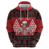 Personalized Hawaii Skull Christmas Hoodie Mele Kalikimaka Hawaiian Kakau - Polynesian Pride