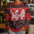 Personalized Hawaii Skull Christmas Kid Ugly Christmas Sweater Mele Kalikimaka Hawaiian Kakau - Polynesian Pride