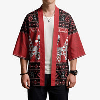 Personalized Hawaii Skull Christmas Kimono Mele Kalikimaka Hawaiian Kakau - Polynesian Pride