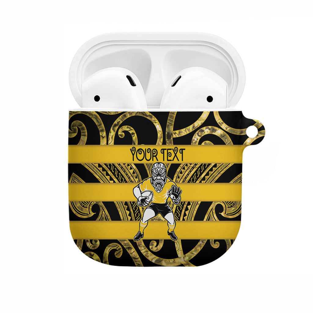 Taranaki Custom Rugby New Zealand AirPods Case Aotearoa Maori Pukana Tiki Mascot